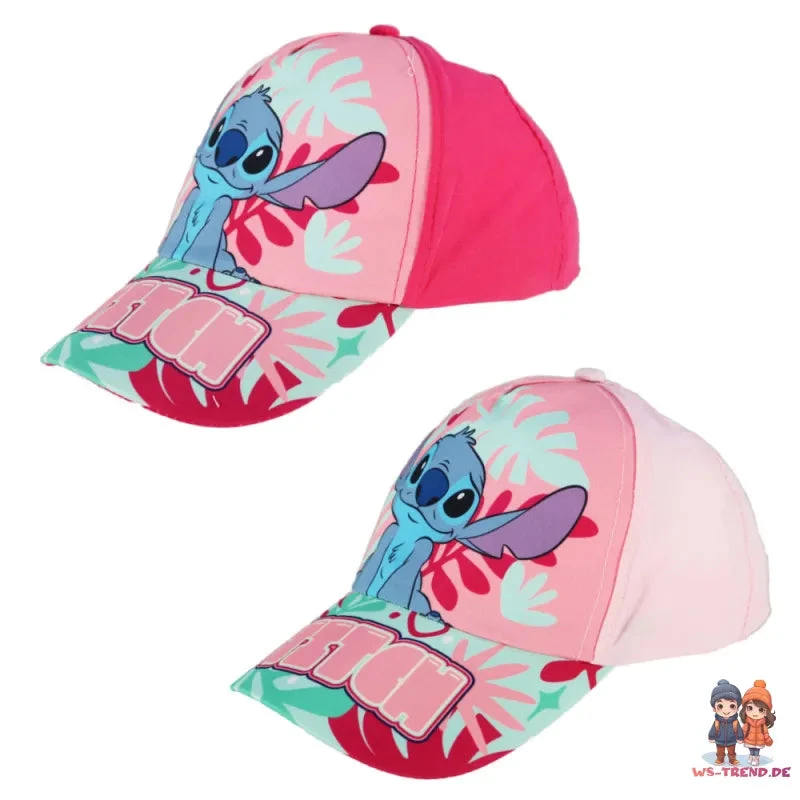 Disney Stitch Kinder Mädchen Basecap Baseball Kappe Mütze 3 Disney Stitch Kinder Mädchen Basecap Baseball Kappe Mütze