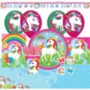 Süßes Einhorn Geburtstag Deko Set 56 Tlg. Geschirr Kinder Partyset Tischdecke -Bekleidung Peripherie einhorn party 01