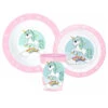 Stor Einhorn Unicorn Kinder Geschirr-Set 3 Tlg Becher Teller Schüssel 2 Stor Einhorn Unicorn Kinder Geschirr-Set 3 Tlg Becher Teller Schüssel -Bekleidung Peripherie einhorn teller 01