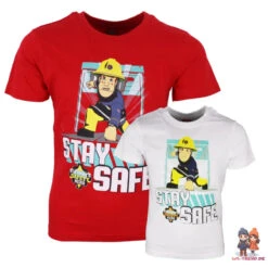 Feuerwehrmann Sam Stay Safe Kinder T-Shirt