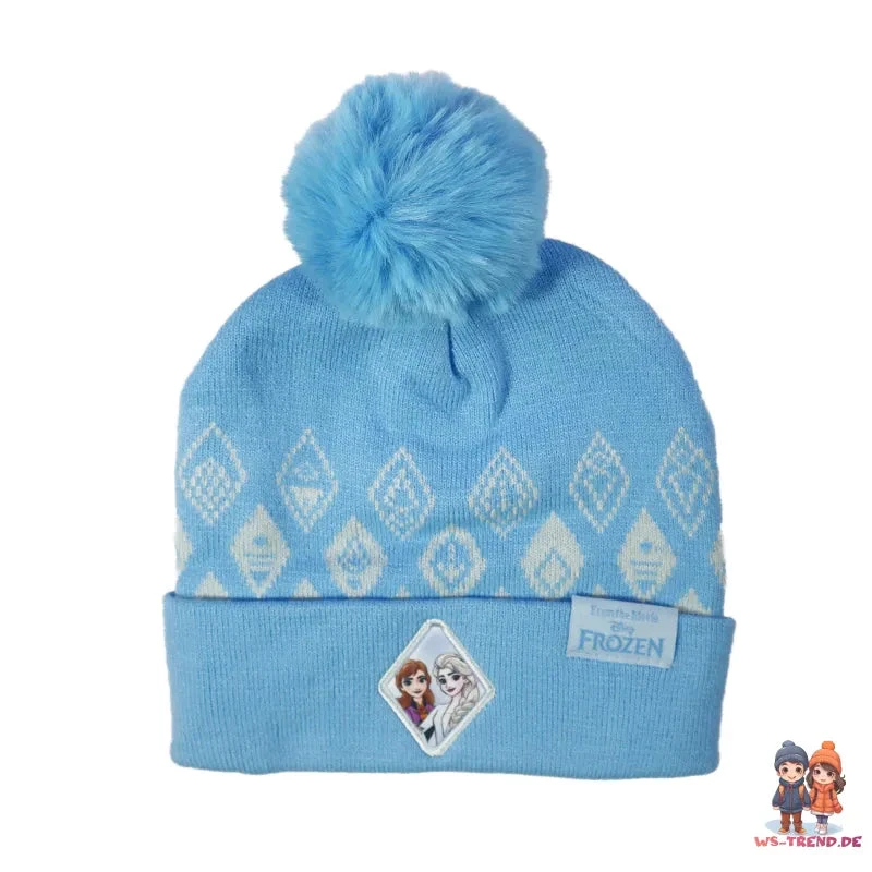 Disney Die Eiskönigin Elsa Anna Kinder Wintermütze Bommelmütze Plus Handschuhe 4 Disney Die Eiskönigin Elsa Anna Kinder Wintermütze Bommelmütze Plus Handschuhe – Bild 2