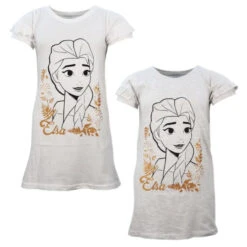 Disney Die Eiskönigin Elsa Kurzarm Schlafshirt Nachthemd Schlafkleid