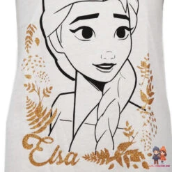 Disney Die Eiskönigin Elsa Kurzarm Schlafshirt Nachthemd Schlafkleid -Bekleidung Peripherie fr nachthemd 01b