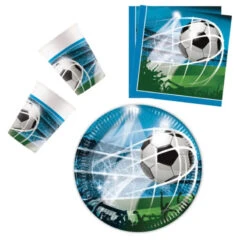 Fußball Kinder Geburtstag Deko Set 36tlg.Partyset Kinderparty Geburtstagsparty