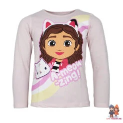Gabbys Dollhouse Kinder Mädchen Langarm Schlafanzug Pyjama -Bekleidung Peripherie gab pyjama 01b