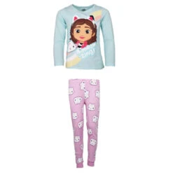 Gabbys Dollhouse Kinder Mädchen Langarm Schlafanzug Pyjama -Bekleidung Peripherie gab pyjama 01d
