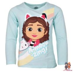 Gabbys Dollhouse Kinder Mädchen Langarm Schlafanzug Pyjama -Bekleidung Peripherie gab pyjama 01e