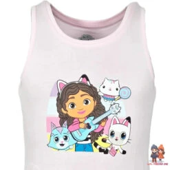 Gabbys Dollhouse Kinder Mädchen Kurzarm Kleid Sommerkleid -Bekleidung Peripherie gabbys sommerkleid 01b