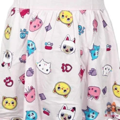 Gabbys Dollhouse Kinder Mädchen Kurzarm Kleid Sommerkleid -Bekleidung Peripherie gabbys sommerkleid 01c