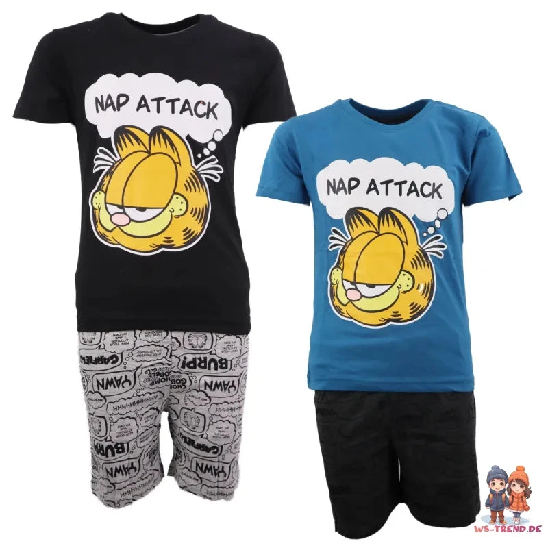 Garfield Kinder Jungen Schlafanzug Pyjama 3 Garfield Kinder Jungen Schlafanzug Pyjama