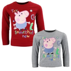 Peppa Pig PEPPA Wutz George Dino Kinder Langarmshirt Für Jungen