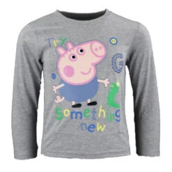 Peppa Pig PEPPA Wutz George Dino Kinder Langarmshirt Für Jungen -Bekleidung Peripherie gorge lang 01c