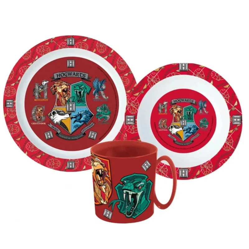 Stor Harry Potter Hogwarts Kinder Geschirr-Set 3 Teilig Becher Teller Schüssel 3 Stor Harry Potter Hogwarts Kinder Geschirr-Set 3 Teilig Becher Teller Schüssel