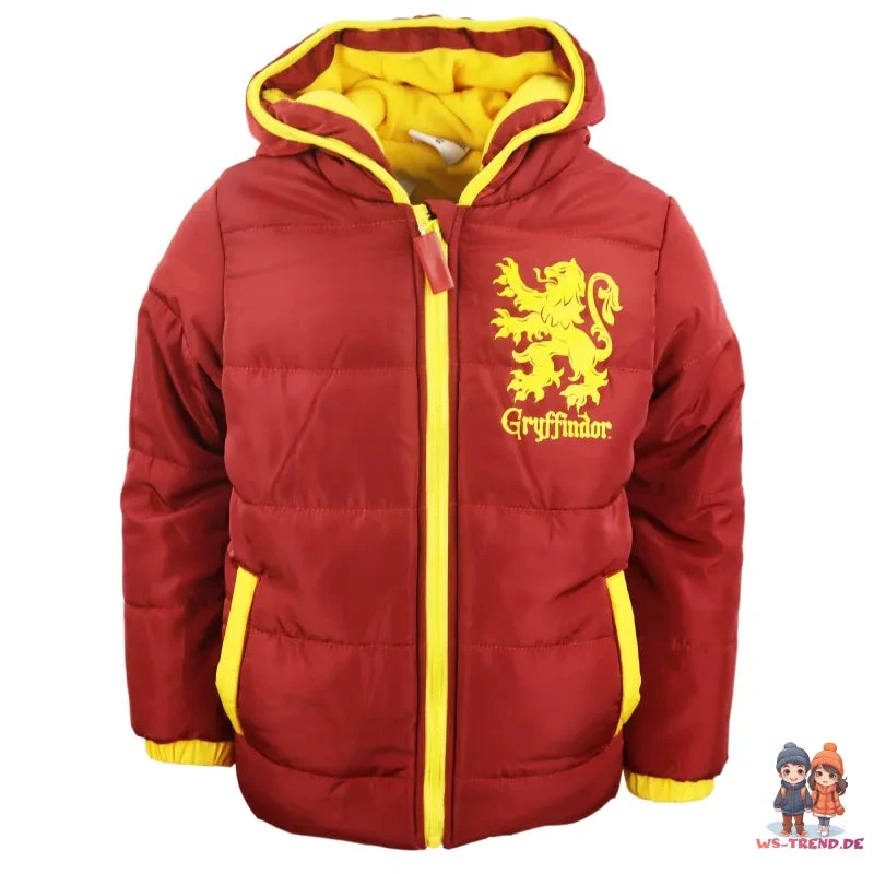 Harry Potter Gryffindor Kinder Winterjacke Mit Kapuze 3 Harry Potter Gryffindor Kinder Winterjacke Mit Kapuze