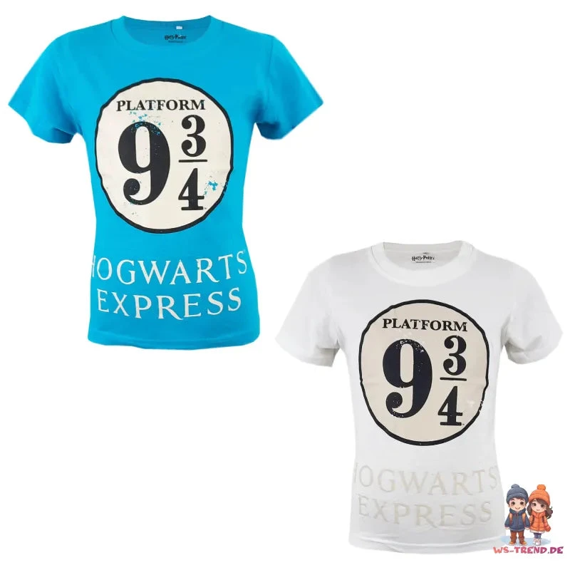 Harry Potter Hogwarts Express T-Shirt Blau Weiß - Größe 116 Bis 152 Cm 3 Harry Potter Hogwarts Express T-Shirt Blau Weiß - Größe 116 Bis 152 Cm