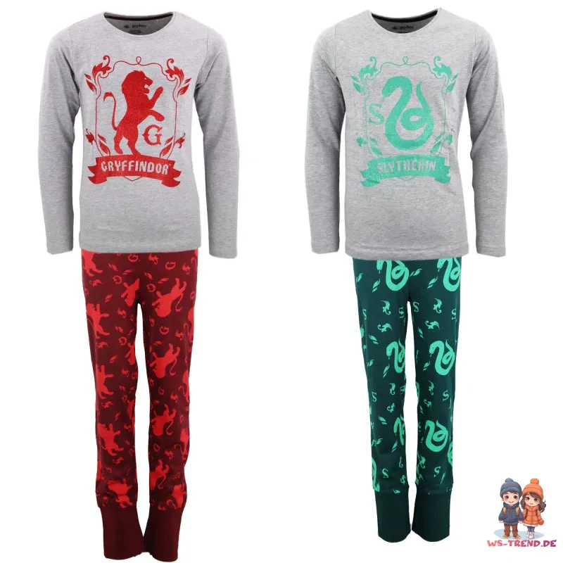 Harry Potter Gryffindor Slytherin Mädchen Schlafanzug Pyjama 3 Harry Potter Gryffindor Slytherin Mädchen Schlafanzug Pyjama