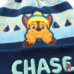 Paw Patrol Chase Kinder Jungen Herbst Winter Mütze Bommelmütze Handschuhe -Bekleidung Peripherie https www.kiddystores.fr 124048 paw patrol handschuhmuetze