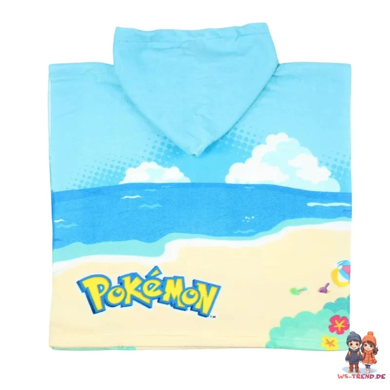 Pokemon Pikachu Anton Kinder Mikrofaser Poncho Badeponcho 4 Pokemon Pikachu Anton Kinder Mikrofaser Poncho Badeponcho – Bild 2