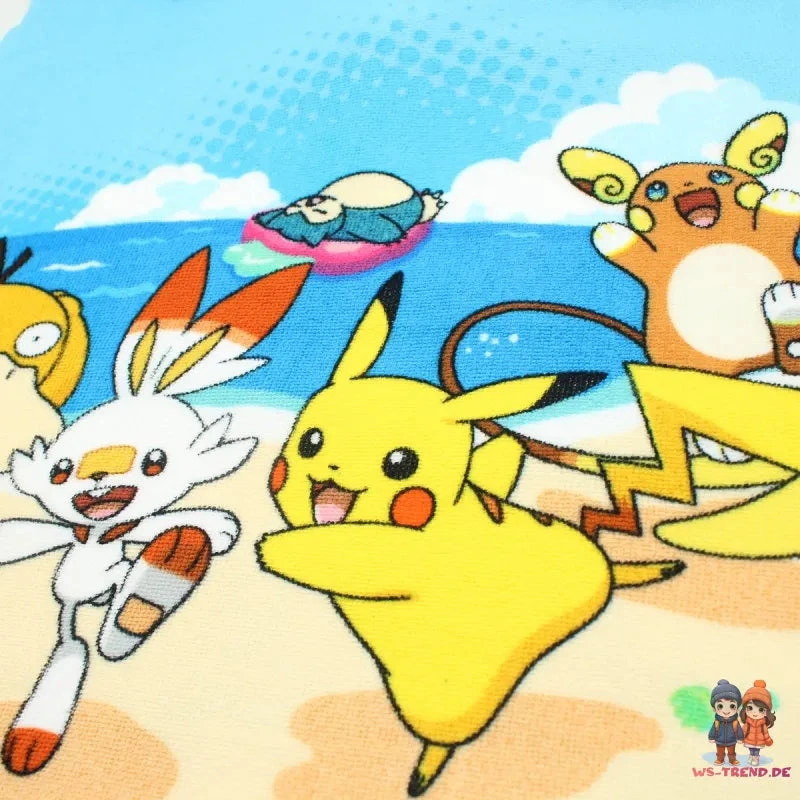 Pokemon Pikachu Anton Kinder Mikrofaser Poncho Badeponcho 5 Pokemon Pikachu Anton Kinder Mikrofaser Poncho Badeponcho – Bild 3