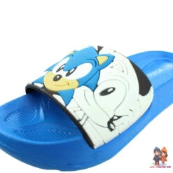 Sonic The Hedgehog 3D Optik Kinder Sandalen Badeschuhe -Bekleidung Peripherie https www.kiddystores.fr 129780 sonic slide