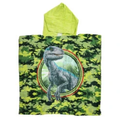 Jurassic World Velociraptor Blue Kinder Mikrofaser Badeponcho