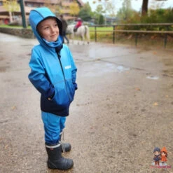 WAMU Mosaic Softshelljacke Kinder Jungen Jacke Mit Kapuze 26 WAMU Mosaic Softshelljacke Kinder Jungen Jacke Mit Kapuze -Bekleidung Peripherie kids softshell jacket mosaic blue 2