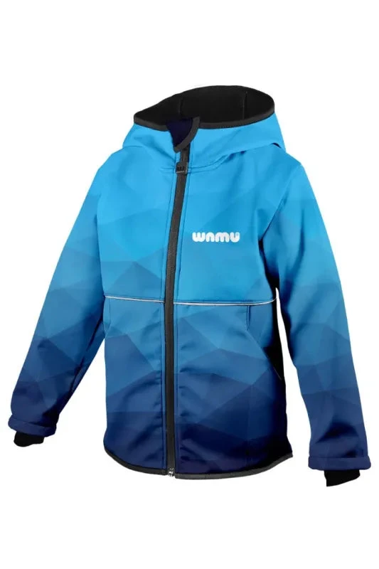 WAMU Mosaic Softshelljacke Kinder Jungen Jacke Mit Kapuze 4 WAMU Mosaic Softshelljacke Kinder Jungen Jacke Mit Kapuze – Bild 2