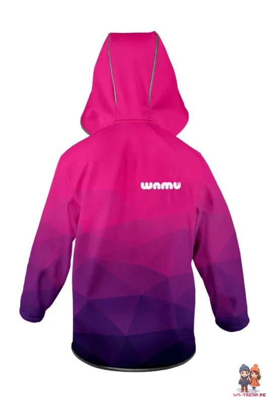 WAMU Mosaic Softshelljacke Kinder Jacke Mit Kapuze 4 WAMU Mosaic Softshelljacke Kinder Jacke Mit Kapuze – Bild 2