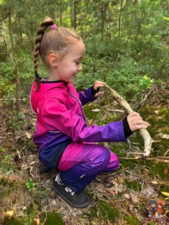 WAMU Mosaic Softshelljacke Kinder Jacke Mit Kapuze 30 WAMU Mosaic Softshelljacke Kinder Jacke Mit Kapuze -Bekleidung Peripherie kids softshell jacket mosaic purple 12