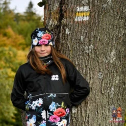 WAMU Wild Flowers Softshelljacke Kinder Jacke Mit Kapuze -Bekleidung Peripherie kids softshell jacket wild flowers 2