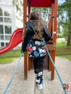 WAMU Wild Flowers Softshelljacke Kinder Jacke Mit Kapuze -Bekleidung Peripherie kids softshell jacket wild flowers 5