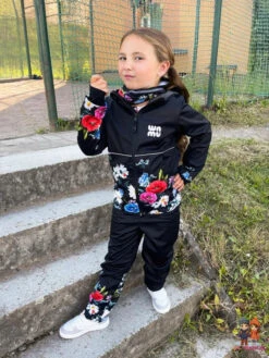 WAMU Wild Flowers Softshelljacke Kinder Jacke Mit Kapuze -Bekleidung Peripherie kids softshell jacket wild flowers 6