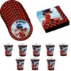 Miraculous Ladybug Partyset Deko Set 36tlg. -Bekleidung Peripherie ladybug set 01a
