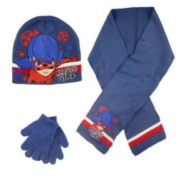 Miraculous Ladybug Kinder 3tlg. Herbst Wintermütze Schal Plus Handschuhe -Bekleidung Peripherie lb 3er set 01d