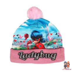 Miraculous Ladybug Kinder 2tlg Set Herbst Wintermütze Bommelmütze Handschuhe -Bekleidung Peripherie lb mutz 01b