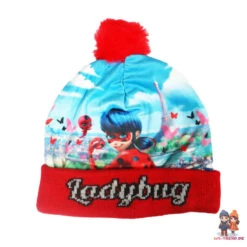 Miraculous Ladybug Kinder 2tlg Set Herbst Wintermütze Bommelmütze Handschuhe -Bekleidung Peripherie lb mutz 01f