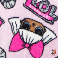 LOL Surprise Kinder Mikrofaser Bademantel In Rosa -Bekleidung Peripherie lol badem rosa 01c