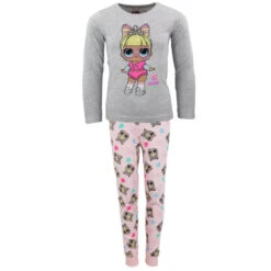 LOL Surprise Kinder Mädchen Langarm Schlafanzug Pyjama -Bekleidung Peripherie lol pyjaman lang 01d
