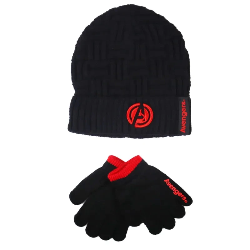 Marvel Avengers - Kinder Jugend Wintermütze Plus Handschuhe 3 Marvel Avengers - Kinder Jugend Wintermütze Plus Handschuhe