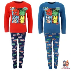 Marvel Avengers Kinder Langarm Schlafanzug Pyjama