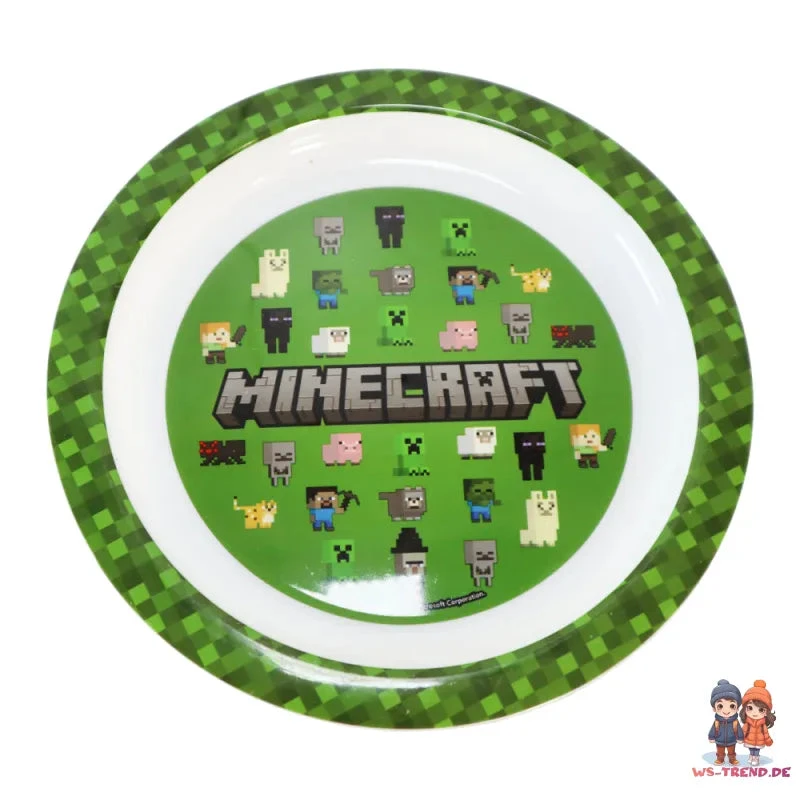 Minecraft Creeper Kinder Geschirr Set Teller Schüssel Becher 4 Minecraft Creeper Kinder Geschirr Set Teller Schüssel Becher – Bild 2