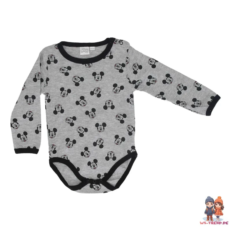 Disney Mickey Maus Baby 2er Pack Langarm Body Strampler 5 Disney Mickey Maus Baby 2er Pack Langarm Body Strampler – Bild 3