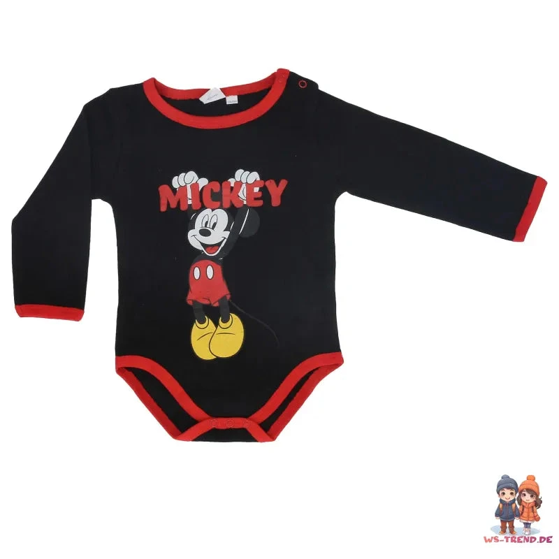 Disney Mickey Maus Baby 2er Pack Langarm Body Strampler 4 Disney Mickey Maus Baby 2er Pack Langarm Body Strampler – Bild 2