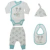 Disney Mickey Maus Baby 4 Tlg Set Body Hose Lätzchen Mütze 1 Disney Mickey Maus Baby 4 Tlg Set Body Hose Lätzchen Mütze -Bekleidung Peripherie mick body set 01