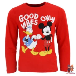 Disney Mickey Maus Donald Duck Kinder Langarm Schlafanzug Pyjama -Bekleidung Peripherie mick donald pyjama 01b