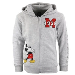 Disney Mickey Maus Kinder Jungen Reißverschluss Jacke Sweater Pulli Mit Kapuze