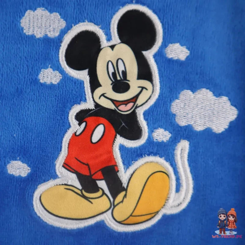 Disney Mickey Maus Baby Velours Langarm Strampler Einteiler 5 Disney Mickey Maus Baby Velours Langarm Strampler Einteiler – Bild 3