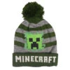 Minecraft Gamer Creeper Kinder Wintermütze Mütze Bommelmütze -Bekleidung Peripherie mine mutze52 54 03a