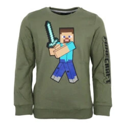 Minecraft Steve Kinder Jungen Pulli Pullover Sweater