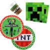 Minecraft Kinder Party Geschirr Set 1 Minecraft Kinder Party Geschirr Set -Bekleidung Peripherie minecraft 01a